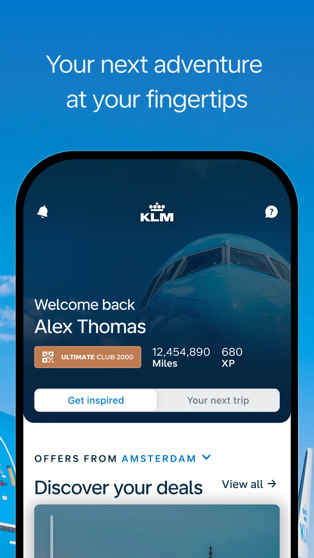 KLM 항공편 예약 앱 다운로드 스크린샷 1