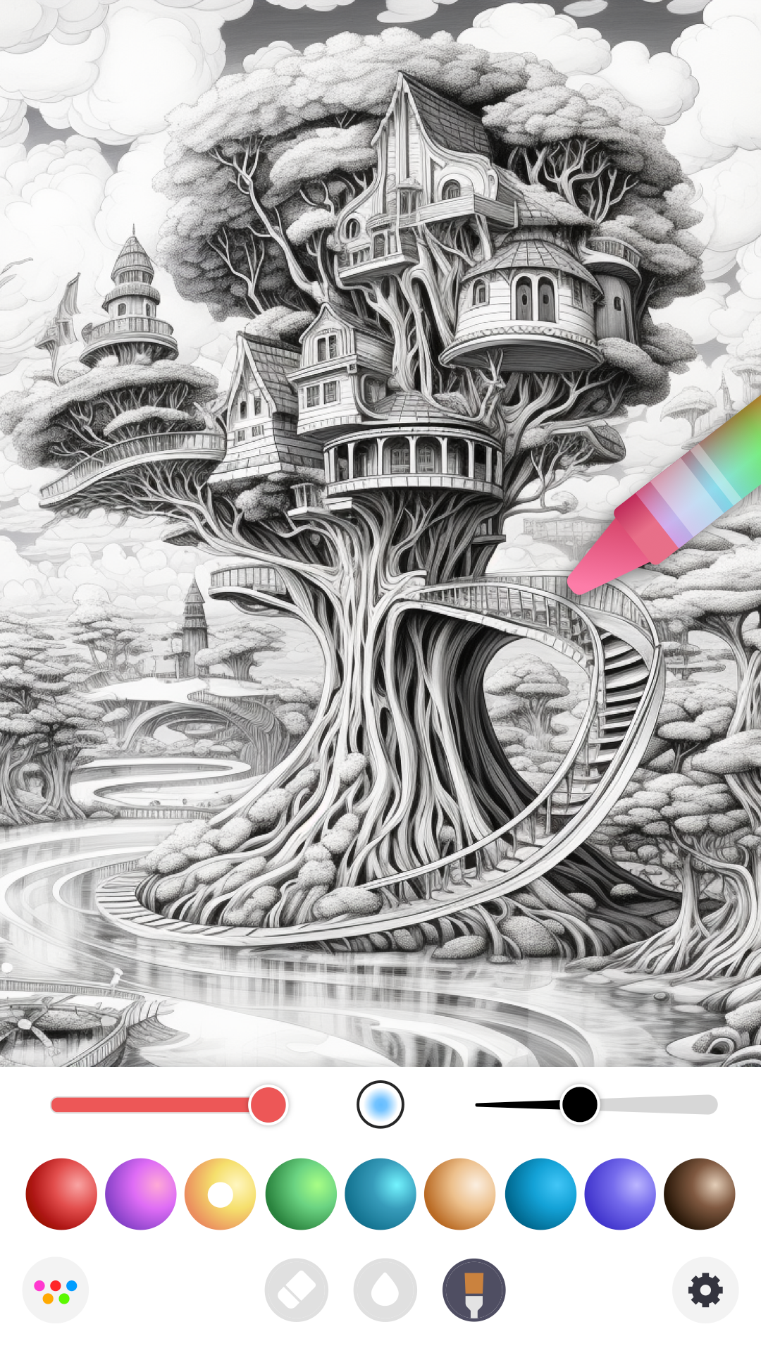 어른들을 위한 컬러링북 앱 다운로드 스크린샷 2