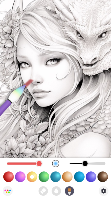 어른들을 위한 컬러링북 앱 다운로드 스크린샷 2